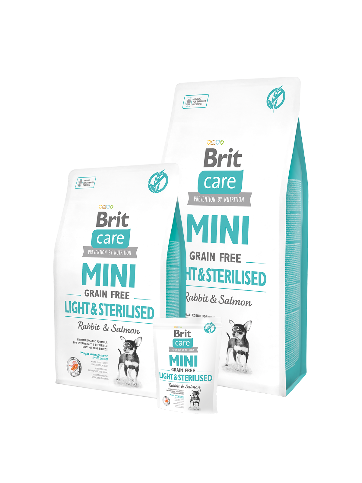 Brit Care GF Mini Light and Sterilised 0,4 kg (д/собак малых пород) контроль веса