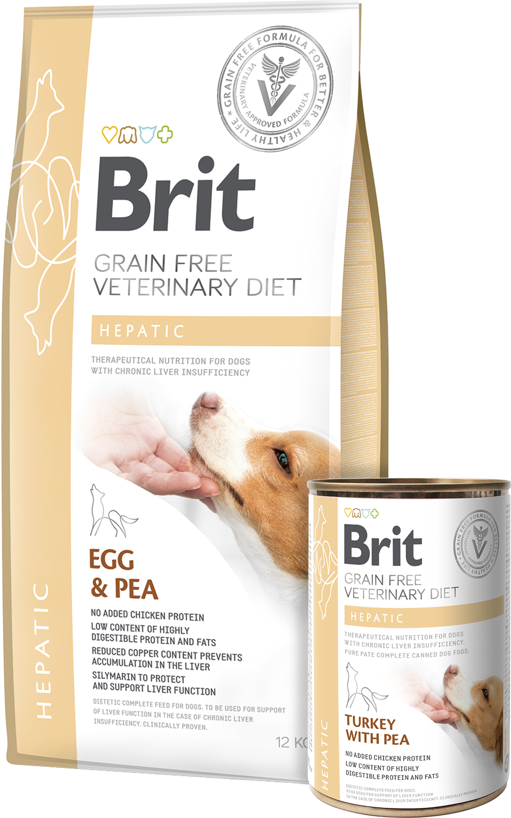 Brit VetDiets конс.корм для собак з харчовою алергією гепатік індичка та горох 400 гр