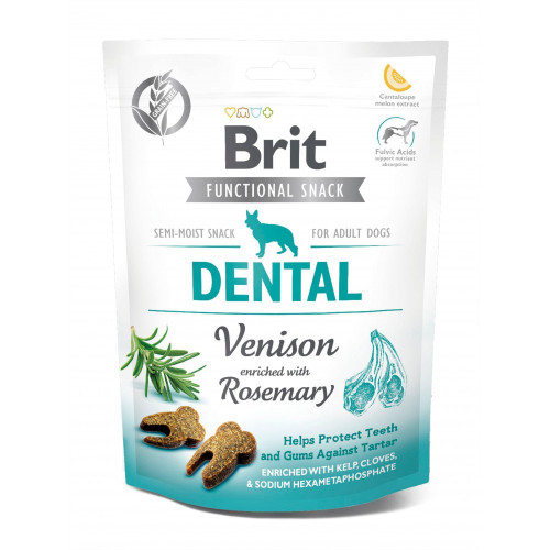 Функциональные лакомства Brit Care Dental оленина с розмарином д/собак, 150 г