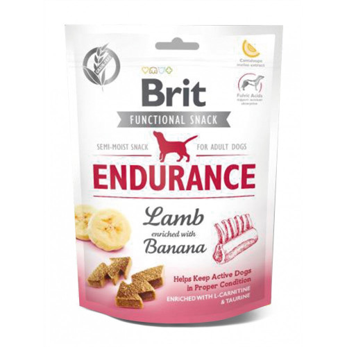 Функциональные лакомства Brit Care Endurance ягненок с бананом д/собак, 150 г