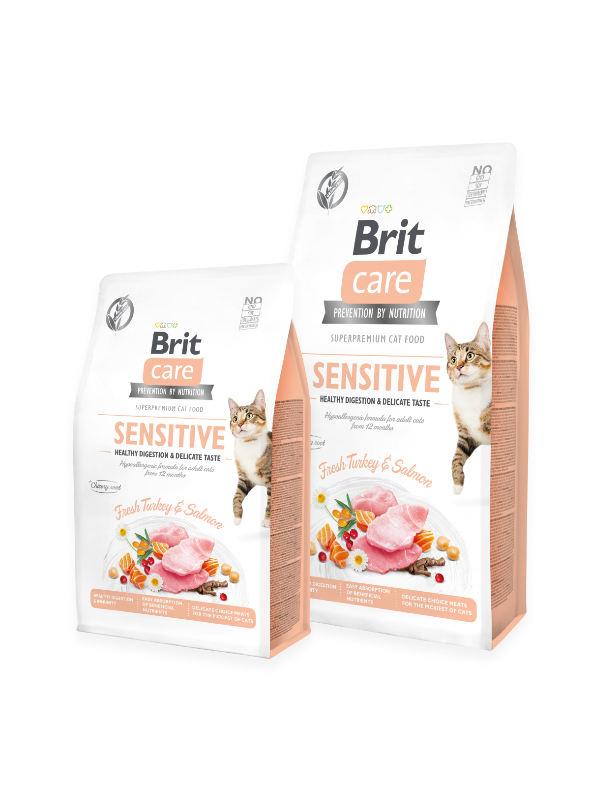 Brit Care Cat GF Sensitive HDigestion and Delicate Taste, 2кг (д/привередливых кошек)