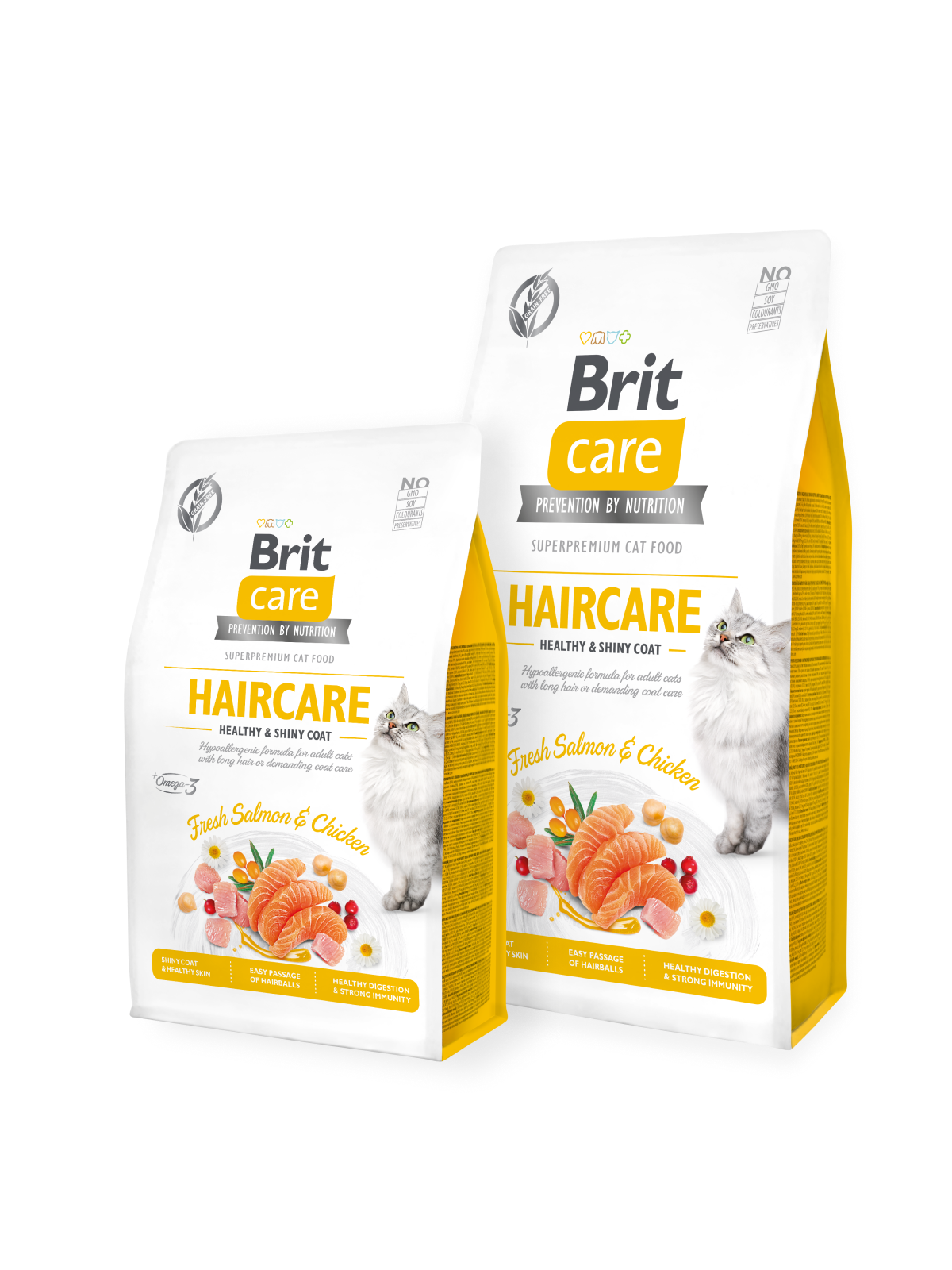 Brit Care Cat GF Haircare Healthy and Shiny Coat, 2кг (здоровья кожи и шерсти)