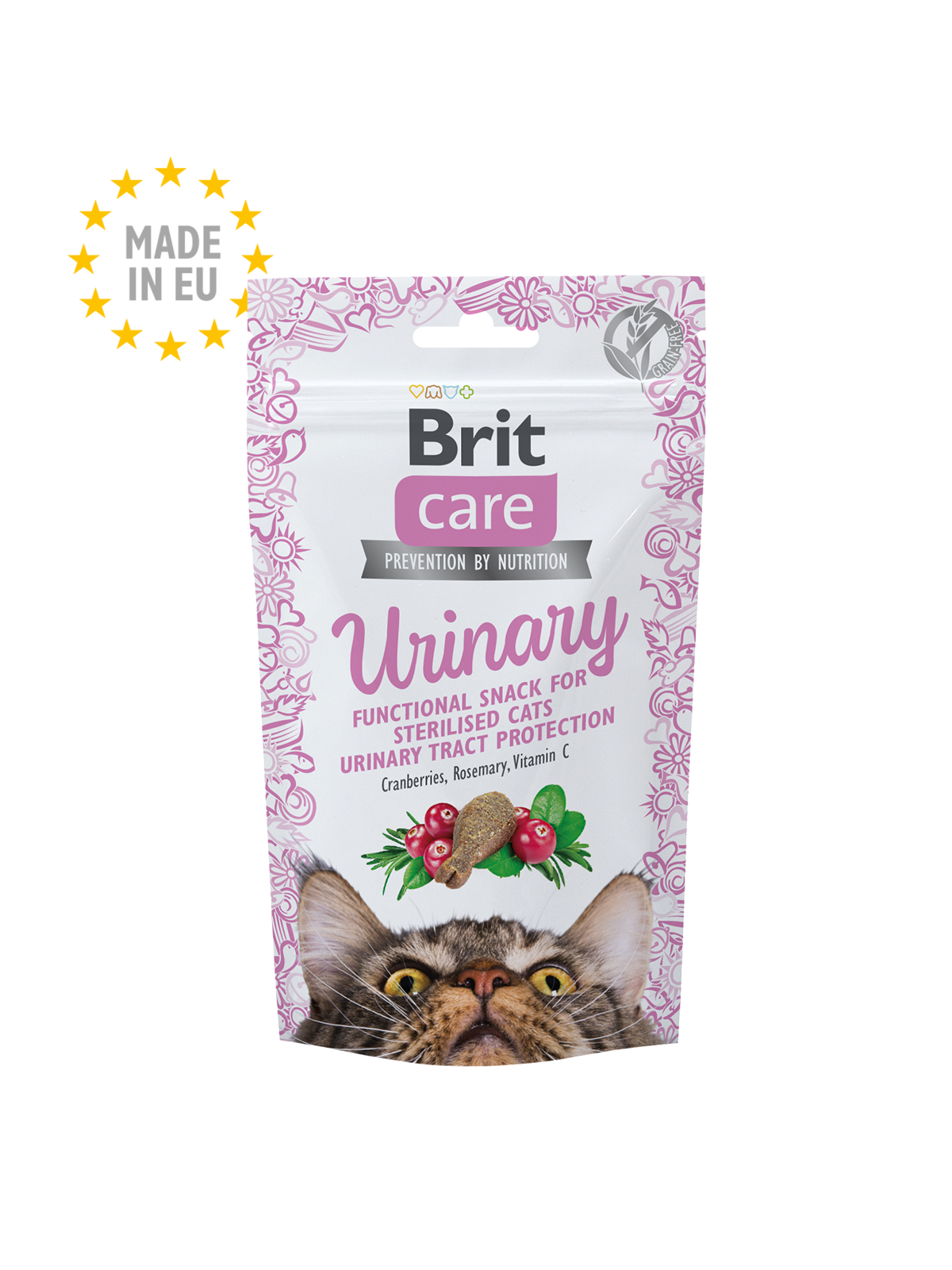 Функціональні ласощі Brit Care Кет Снек Урінарі з індичкою д/котів 50г