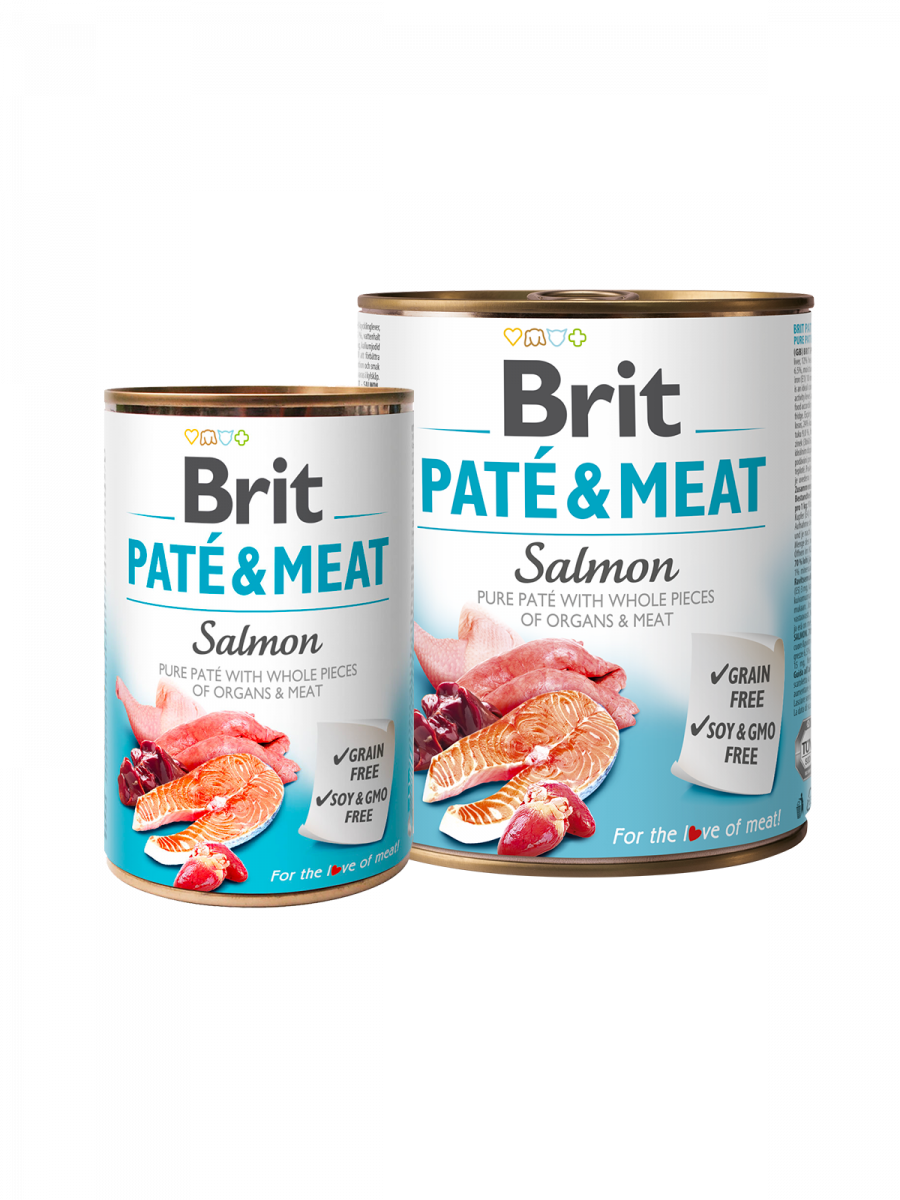 Brit Pat and Meat Dog k 400 g с лососем