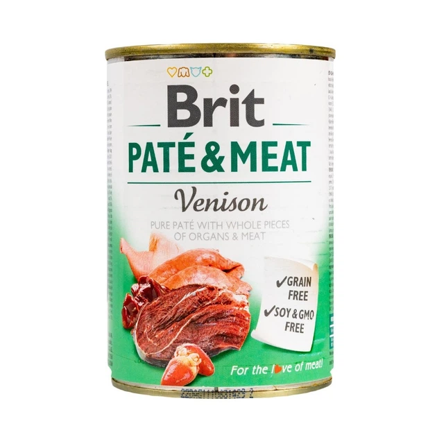 Brit PATE&MEAT оленина корм для собак 400 гр