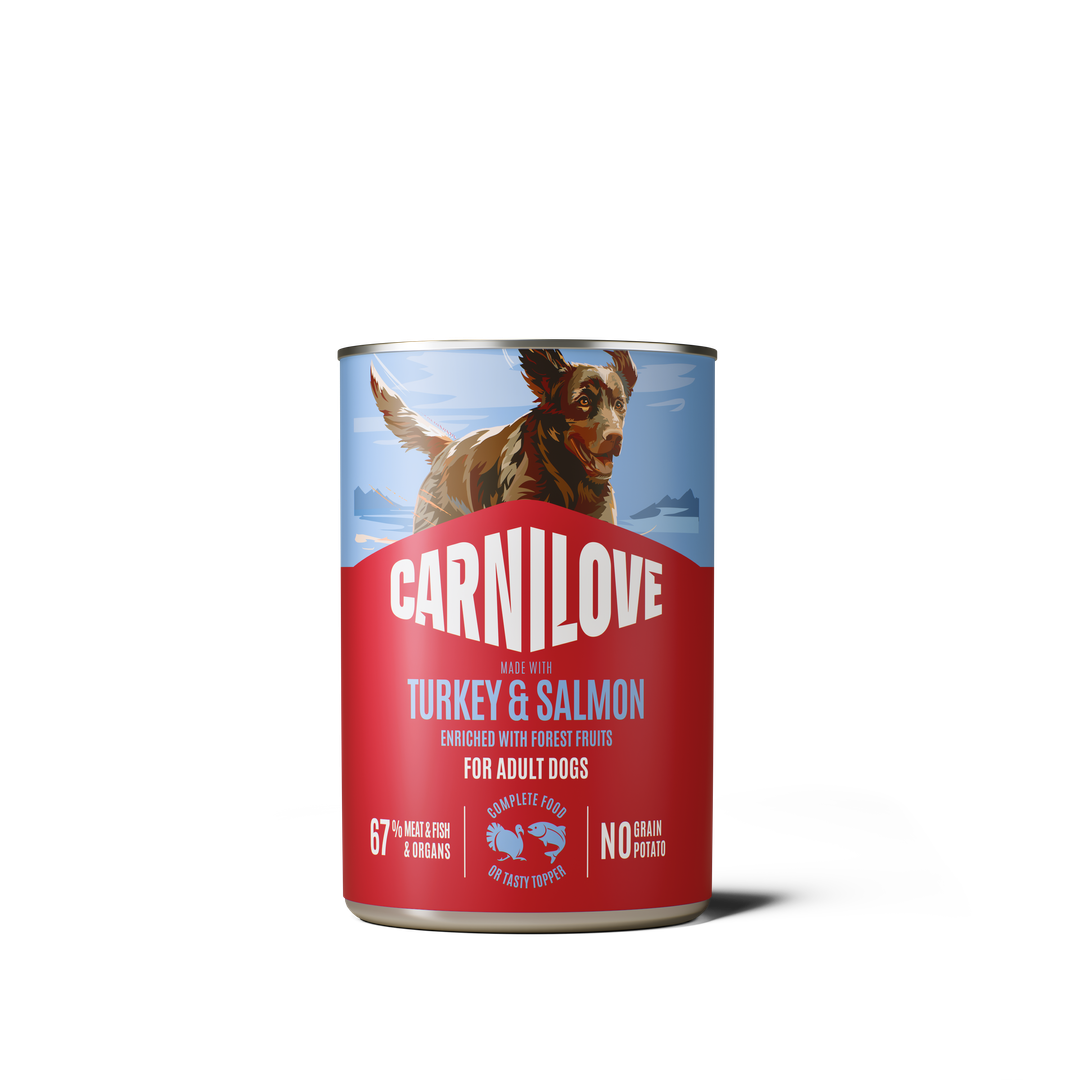 Корм вологий Carnilove Селмон енд Тьоркі д/собак паштет лосось та індичка 400 г арт.101386