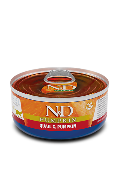 Фарміна кет волог N&D Grain Free PUMPKIN QUAIL ADULT з гарбузом, перепелом 70 г 02116