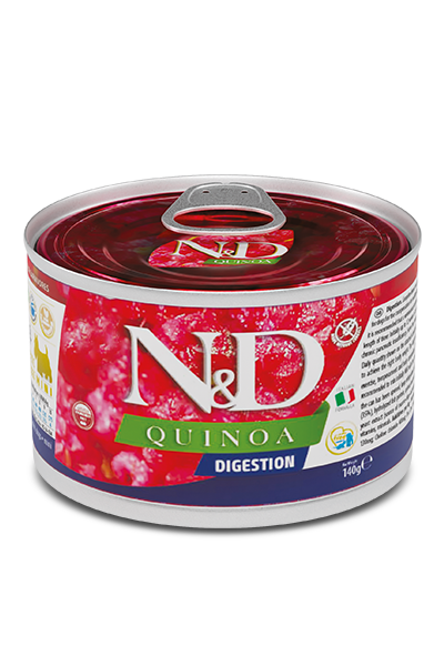 Фарміна дог волог DIGESTION, LAMB & FENNEL ADULT MINI дієт. харчування у разі порушень травлення з ягням та кіноа, 140 г 02369