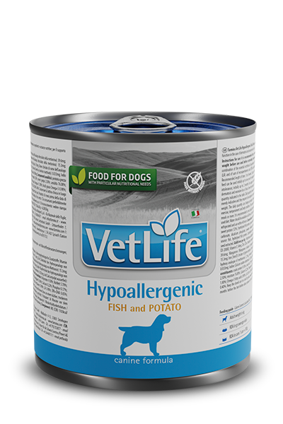 Фарміна дог волог Vet Life 2309101100/ Hypoallergenic Fish & Potato діст, харчування, при харчовій алергії, 300 г 02819